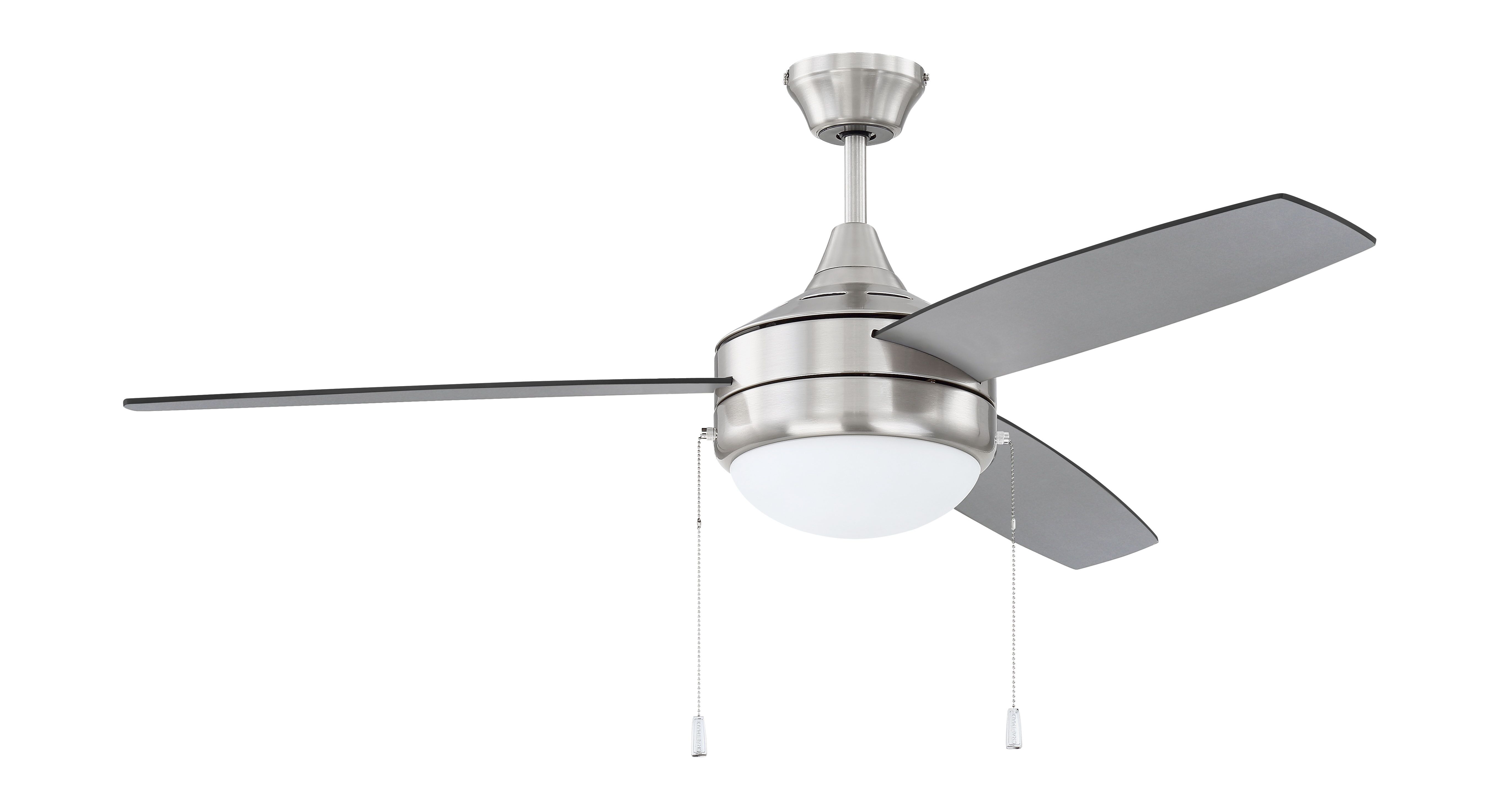 Brushed Polished Nickel 52"Ceiling Fan from the Phaze Energy Star 3 Collection
