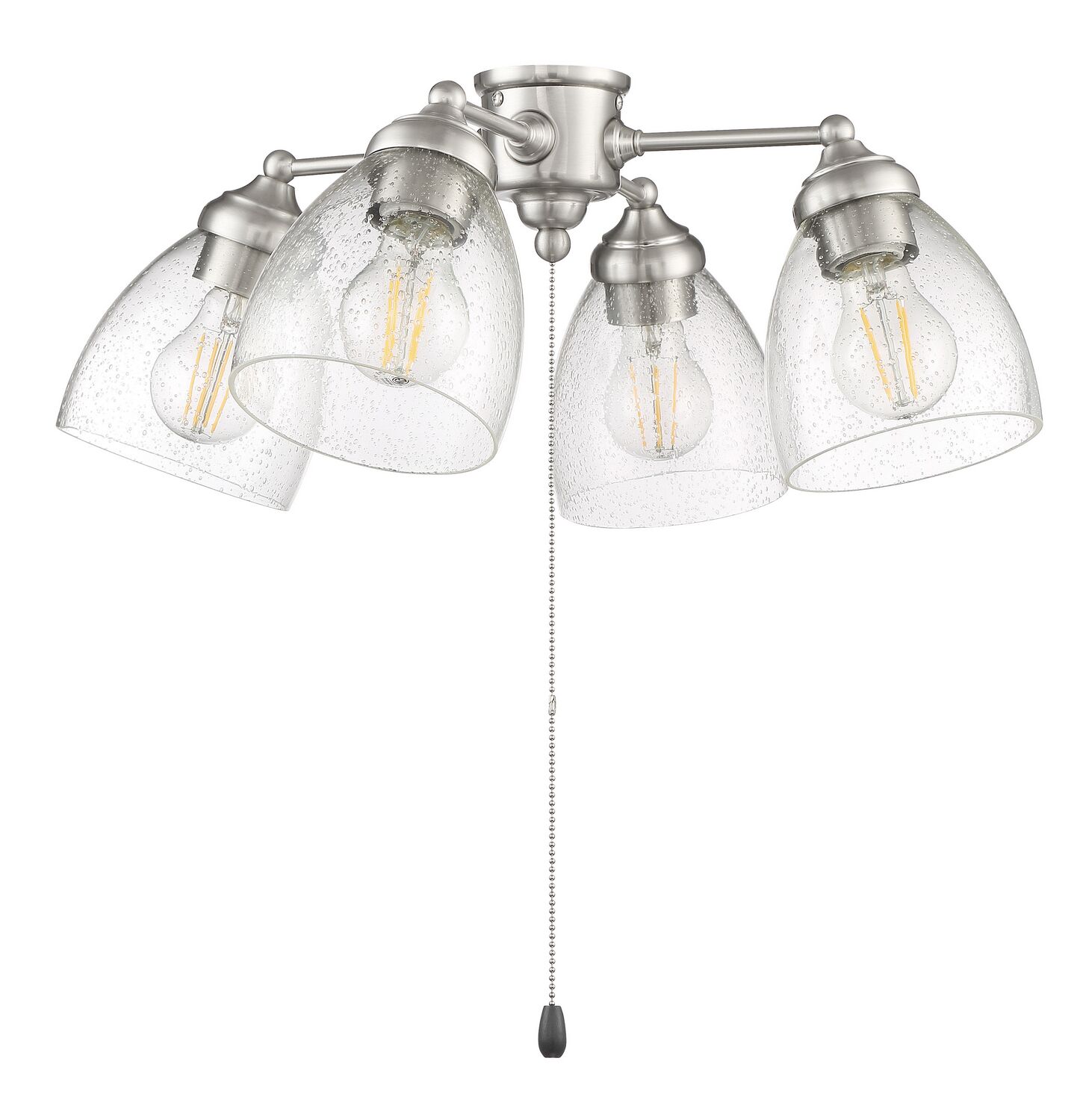 Brushed Polished Nickel LED Fan Light Kit from the Light Kit-Armed Collection
