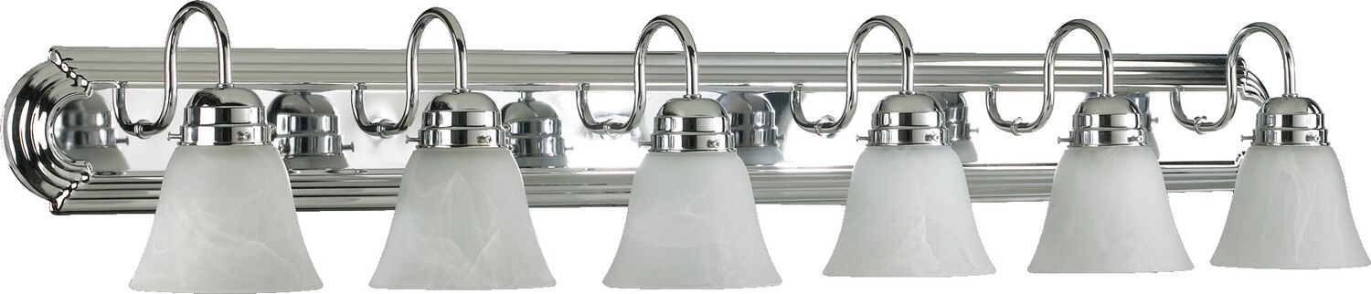 Chrome Six Light Vanity from the 5094 Vanities Collection