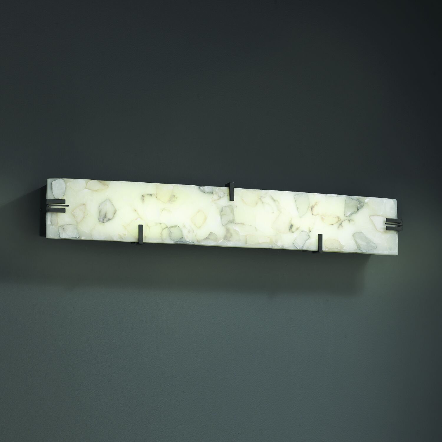 Clips 36" LED ADA Bathroom Vanity Light in Dark Bronze