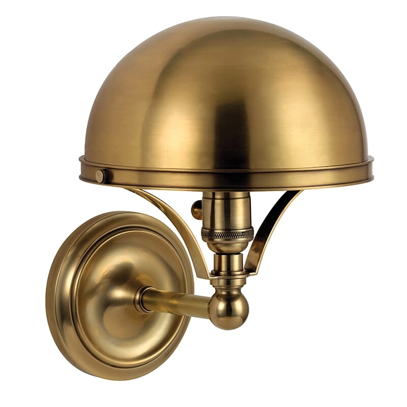 Covington 11" Wall Sconce in Aged Brass