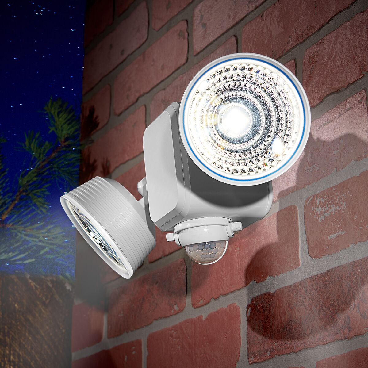 Dual LED Motion Light - White