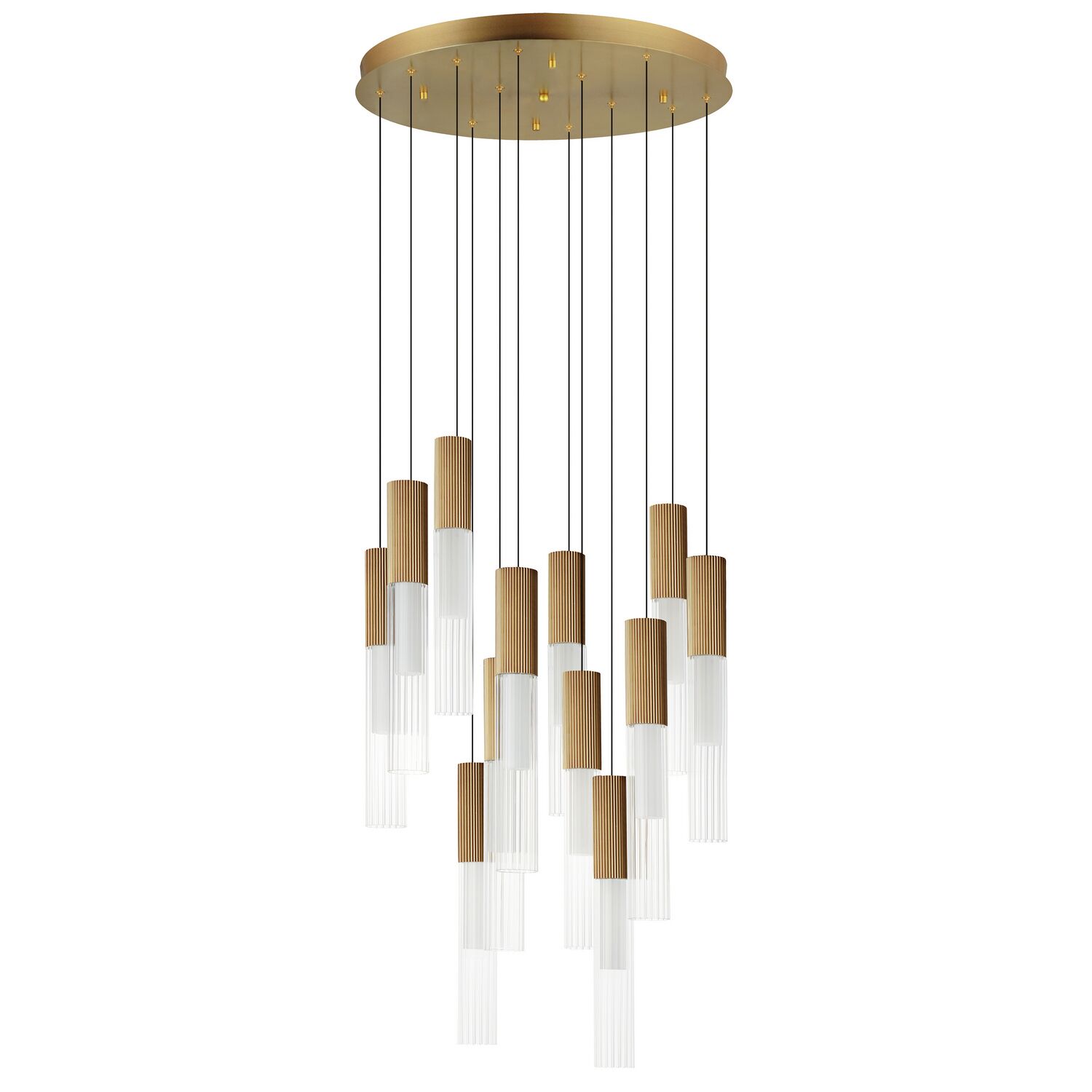 Gold LED Pendant from the Reeds Collection