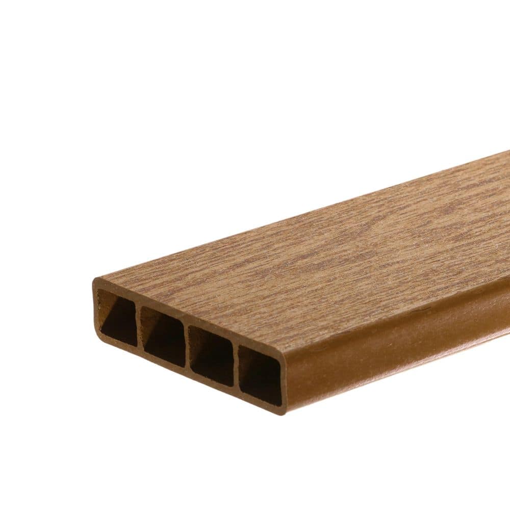 I.Dekk 1 in. x 5.25 in. x 3 in. Copper Canyon Composite Deck Board Sample
