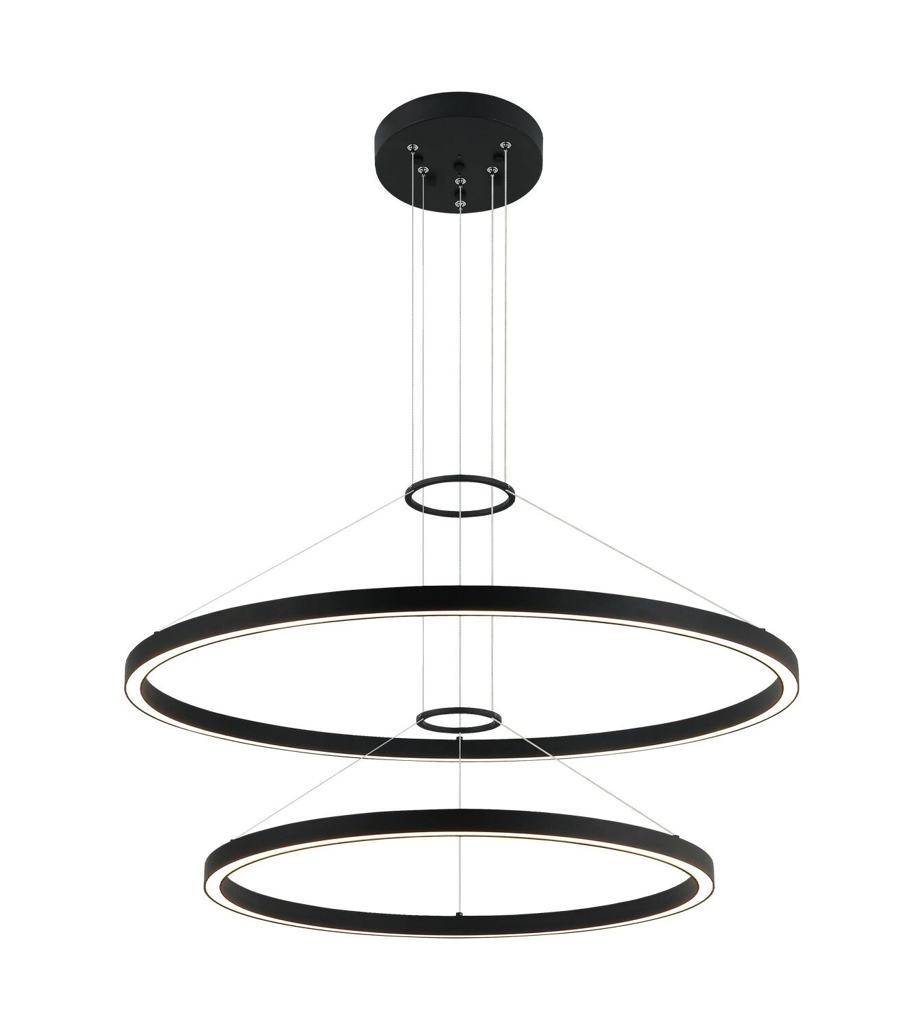 Matte Black LED Chandelier from the O'Hara Collection