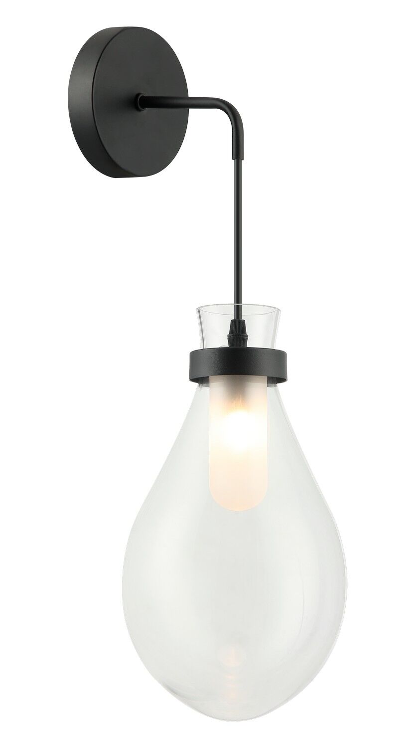 Matte Black One Light Wall Sconce from the Seranna Collection