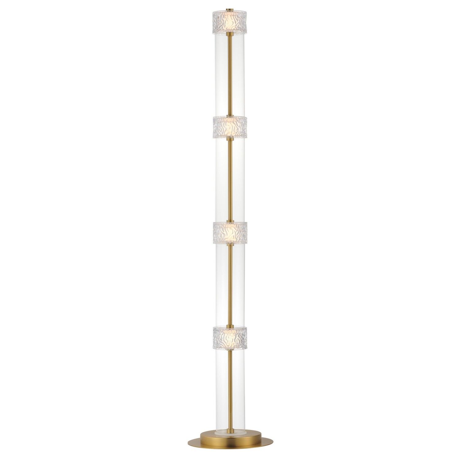 Natural Aged Brass LED Floor Lamp from the Elysian Collection