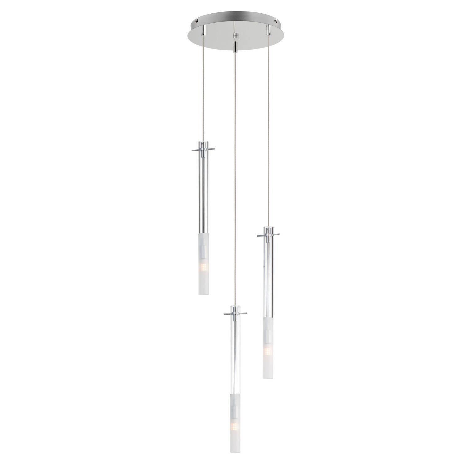 Polished Chrome LED Pendant from the Pipette Collection