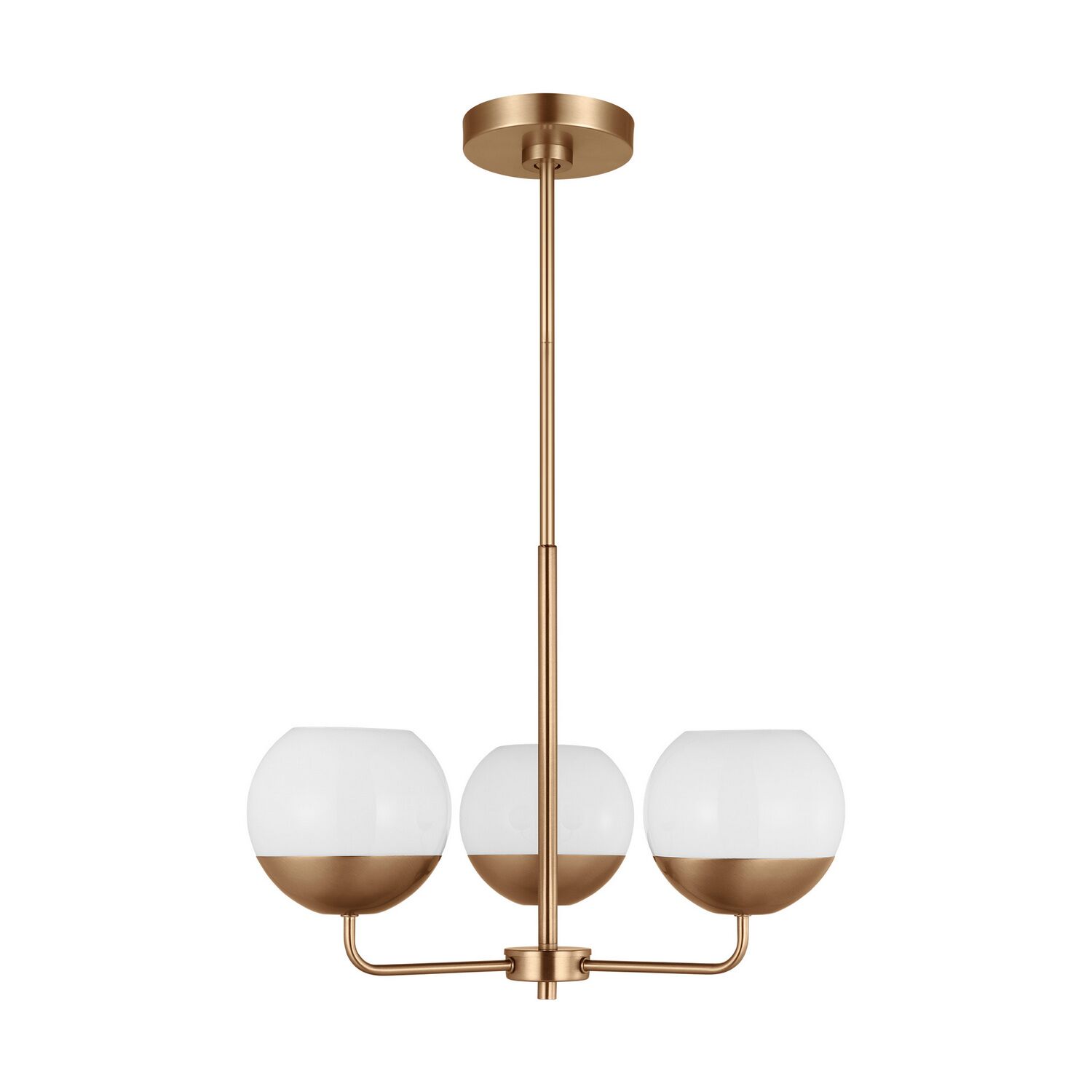 Satin Brass LED Chandelier from the Alvin Collection