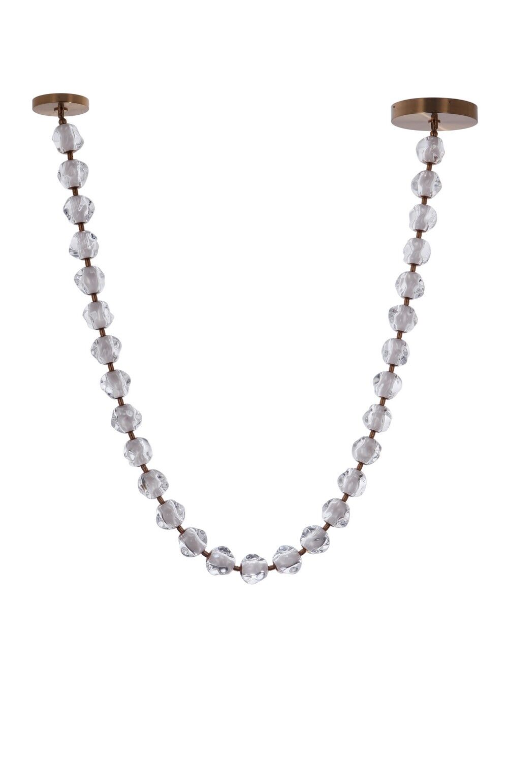 Satin Brass LED Pendant from the Jackie Collection