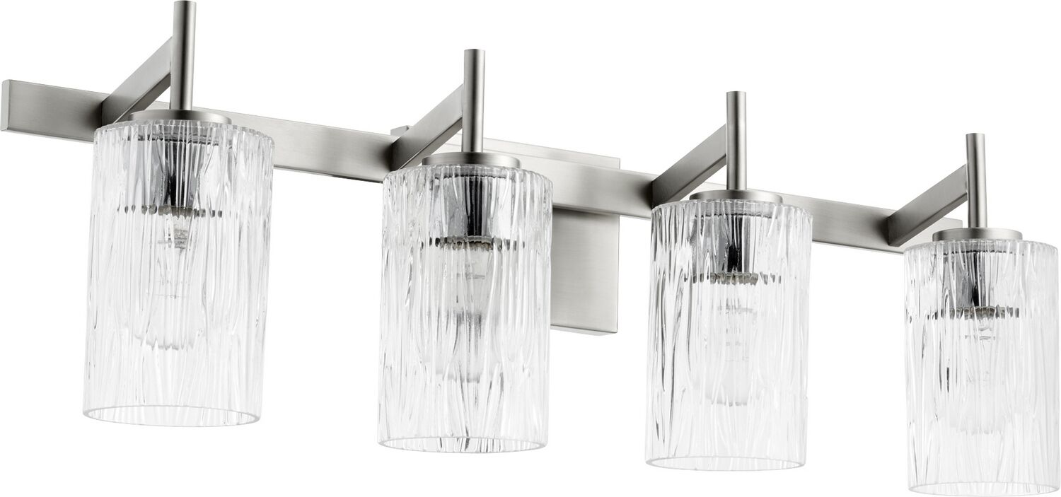 Satin Nickel Four Light Vanity from the 520 Lighting Series Collection