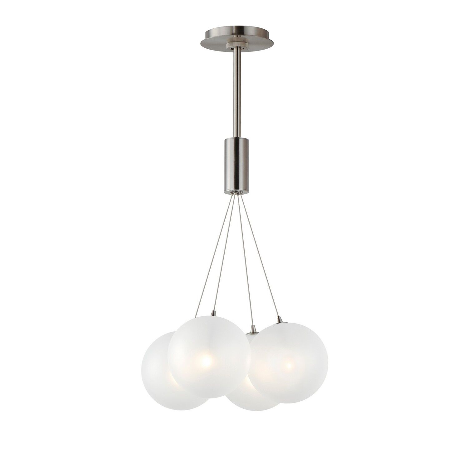 Satin Nickel LED Pendant from the Burst Collection
