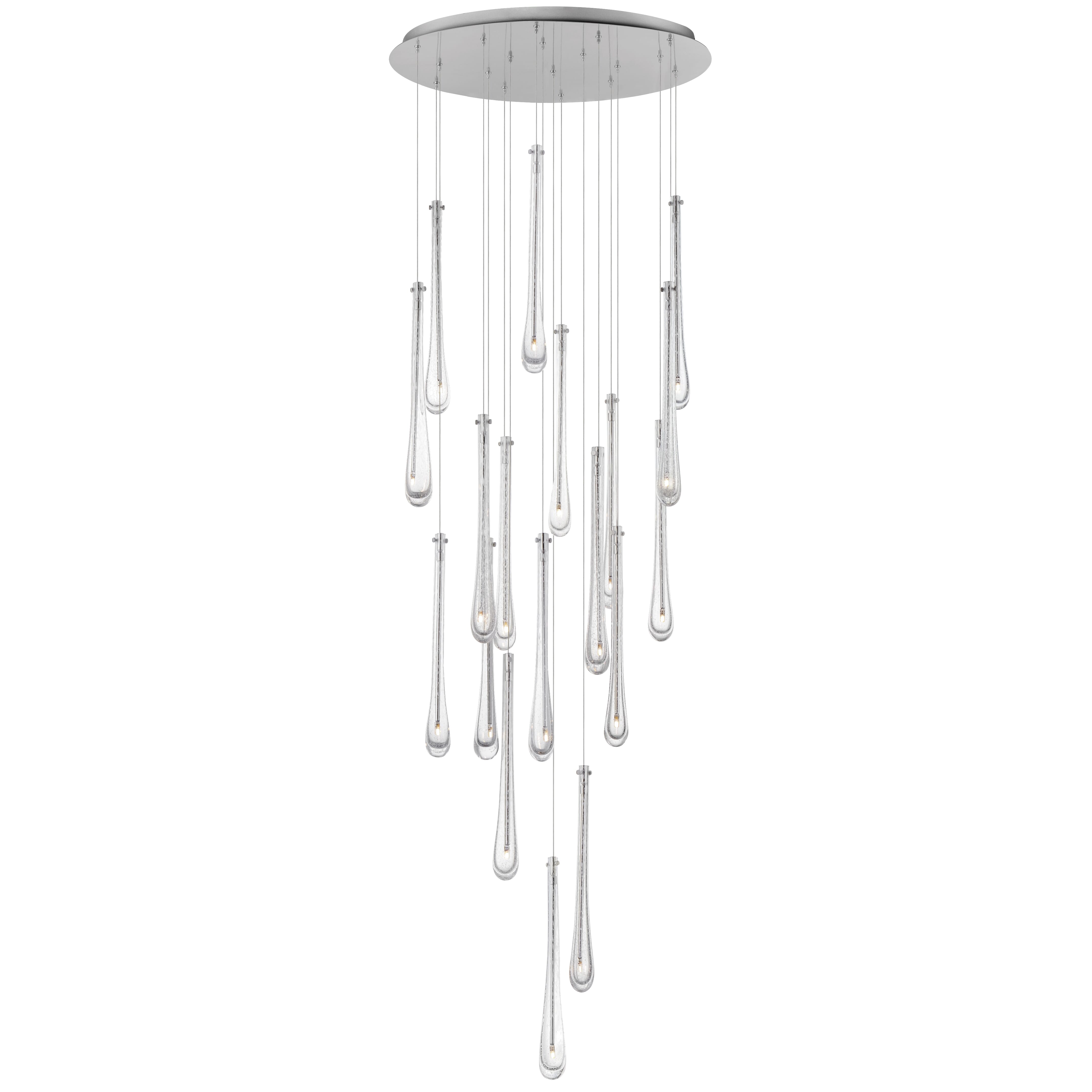 Satin Nickel LED Pendant from the Stillo Collection