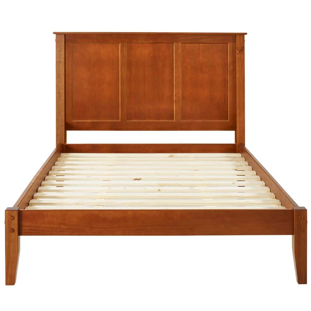 Shaker Style Cherry Queen Size Panel Headboard and Platform Bed