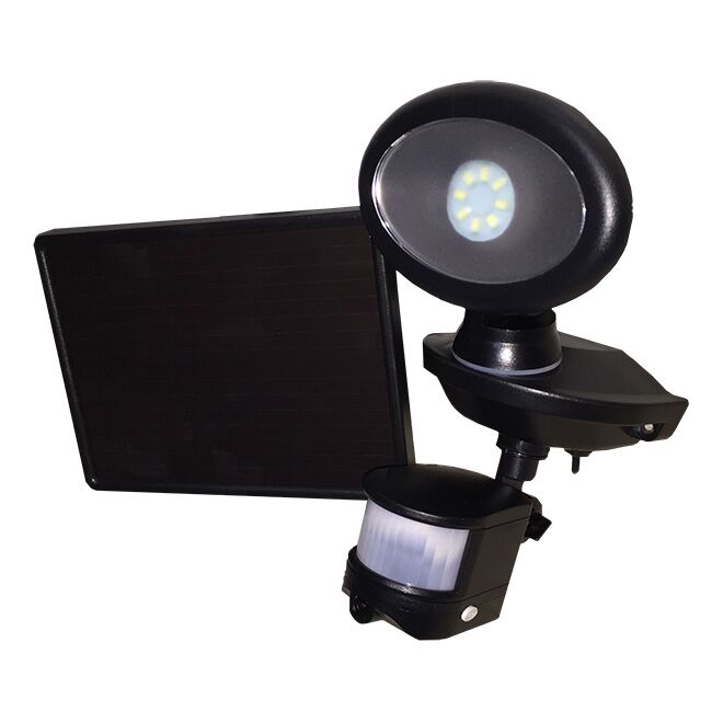 Solar Security Video Camera and Floodlight - Black