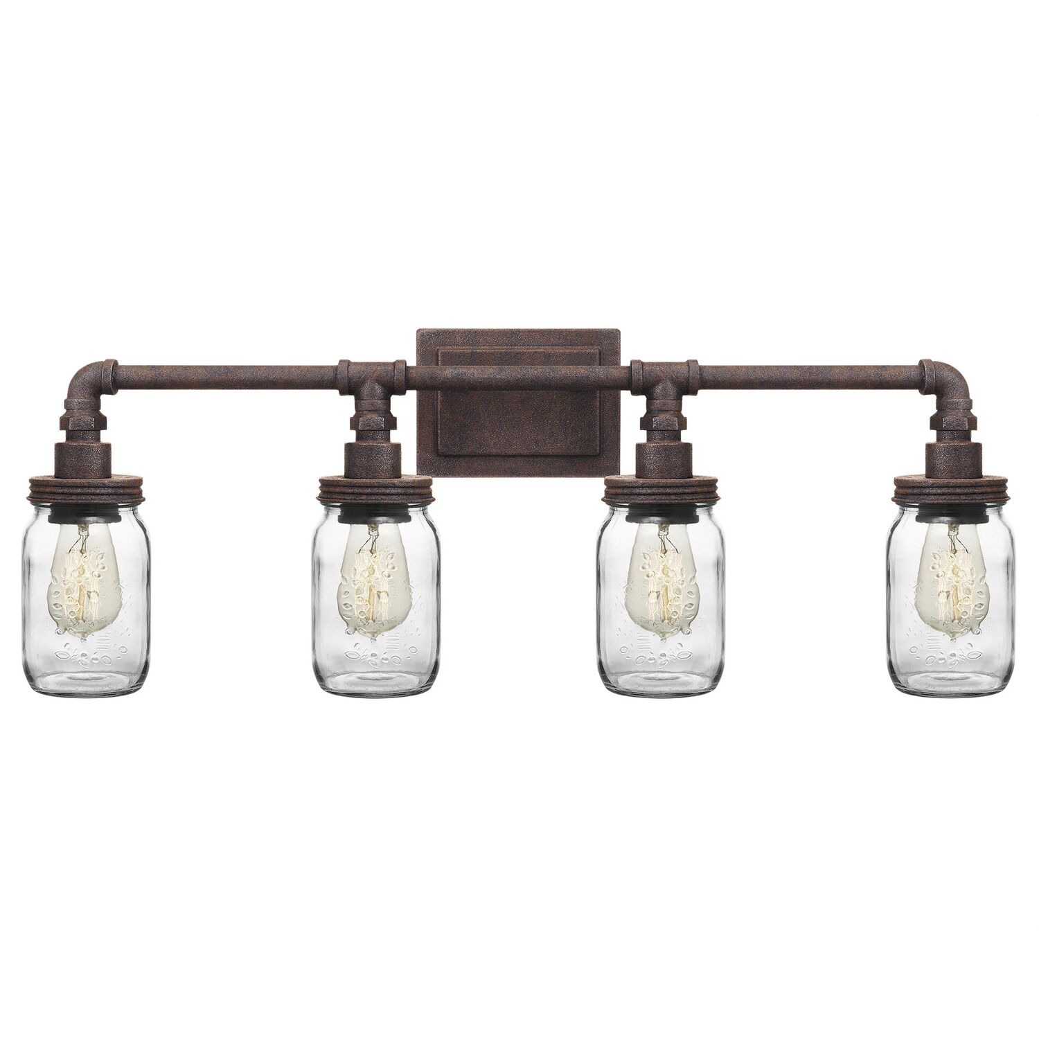 Squire 4-Light Bathroom Vanity Light in Rustic Black
