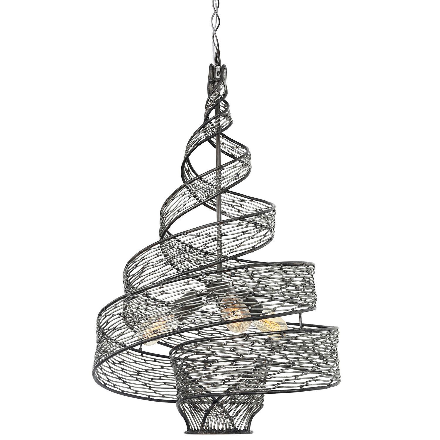 Steel Three Light Pendant from the Flow Collection