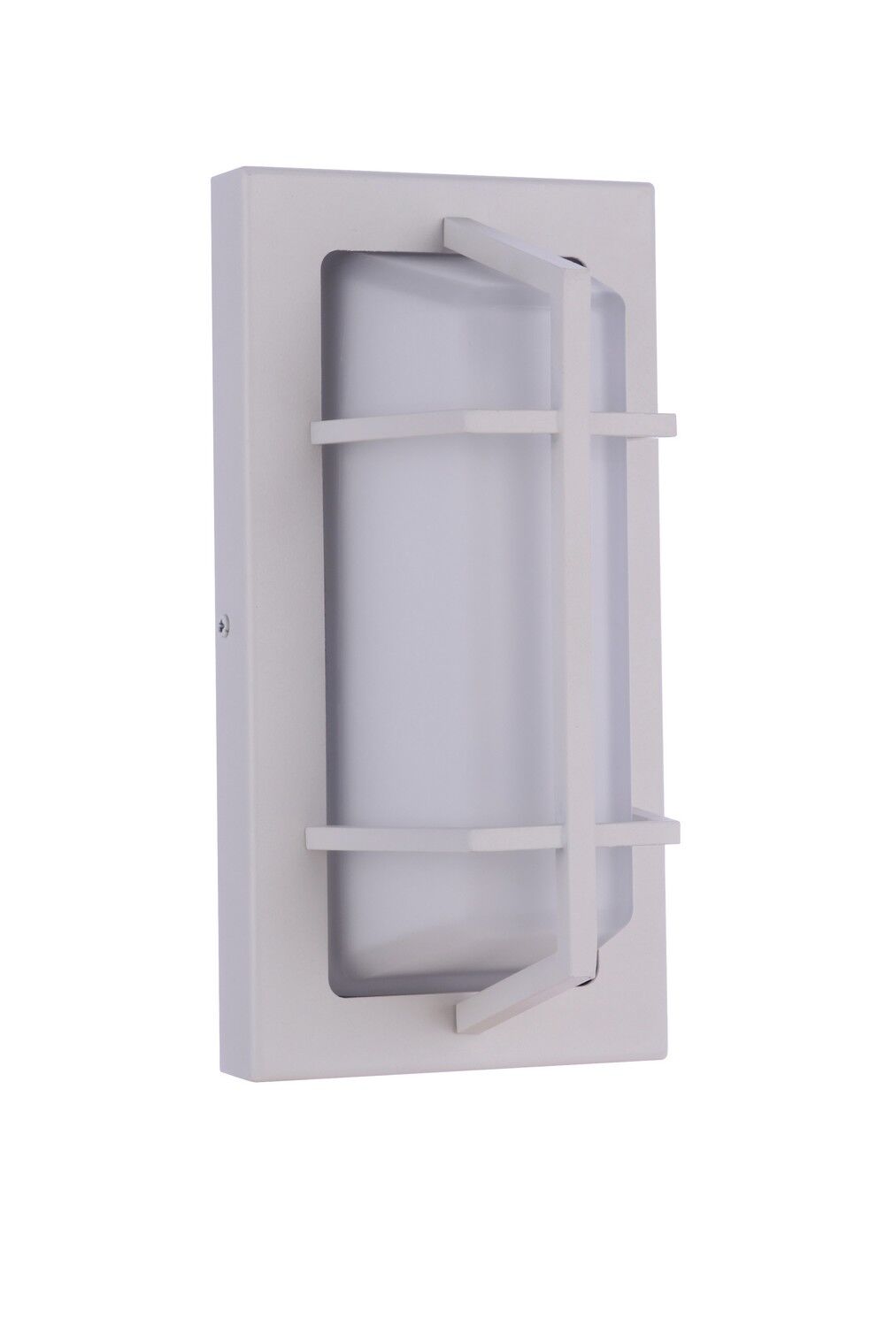 Textured White One Light Outdoor Bulkhead from the Bulkhead Rectangular Collection