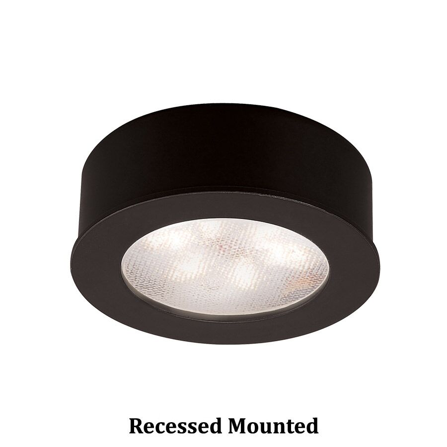 WAC Lighting Round LED 24V Button Light 1-Light in Black