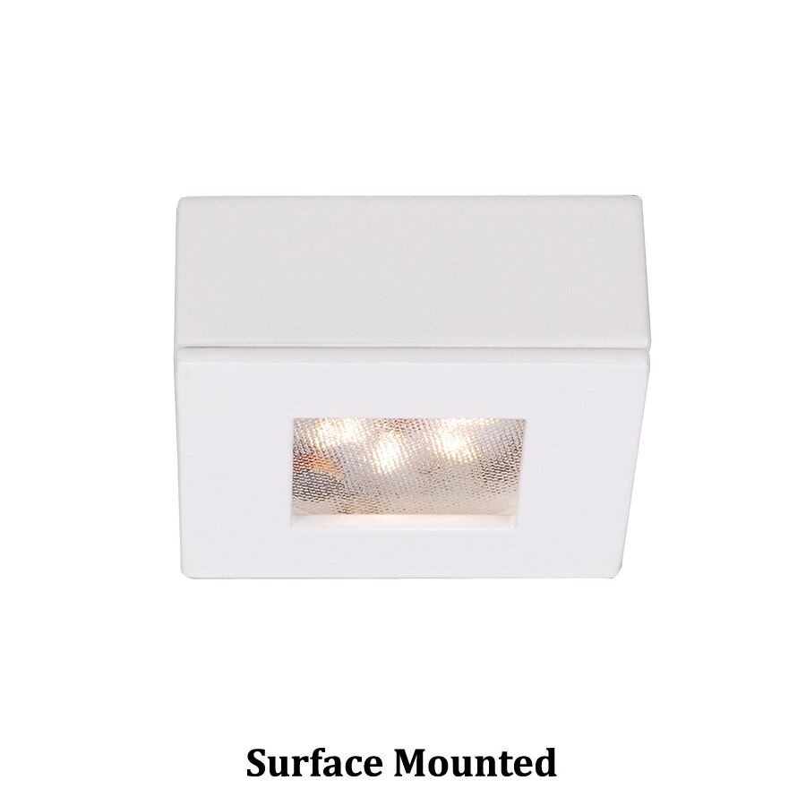 WAC Lighting Square LED 24V Button Light 1-Light in White