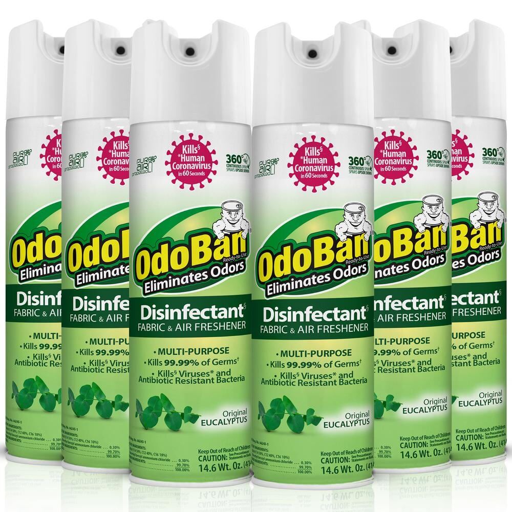14.6 oz. Eucalyptus Multi-Purpose Disinfectant Spray, Sanitizer, Fabric Freshener, Air Freshener (6-Pack)