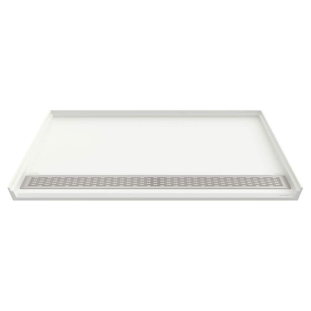 Townsend 64 in. x 34 in. Single Threshold ADA Alcove Shower Pan Base with Front Drain in Soft White